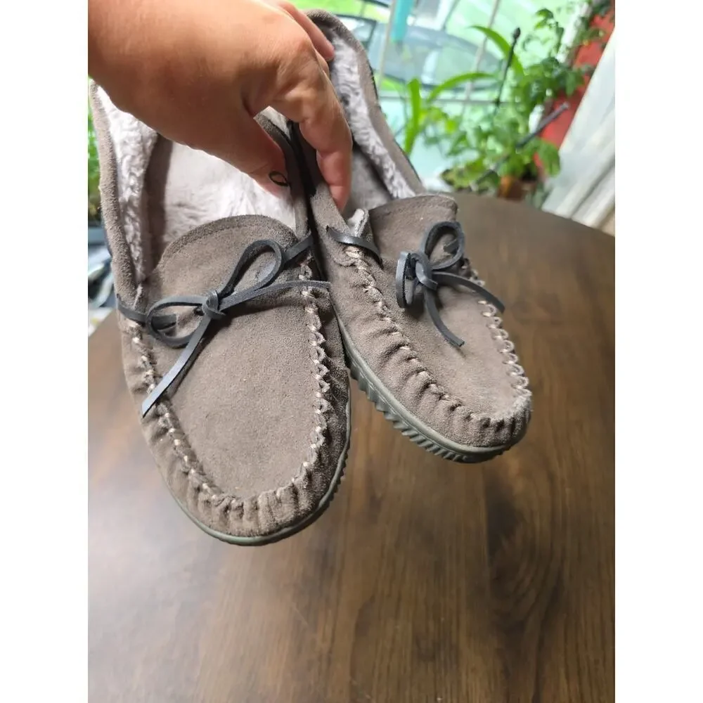 George Men's Camo Genuine Leather Trapper Moccasin Slippers Size U.S. 7-8‎